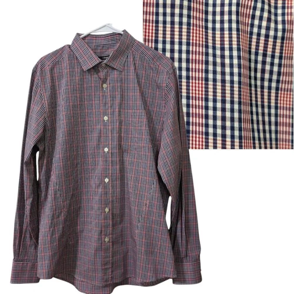 Z Zegna Drop 8 Fit Plaid Button-Down Shirt Men's US 17, Large